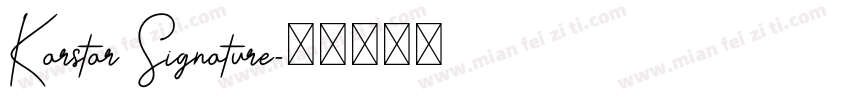 Karstar Signature字体转换